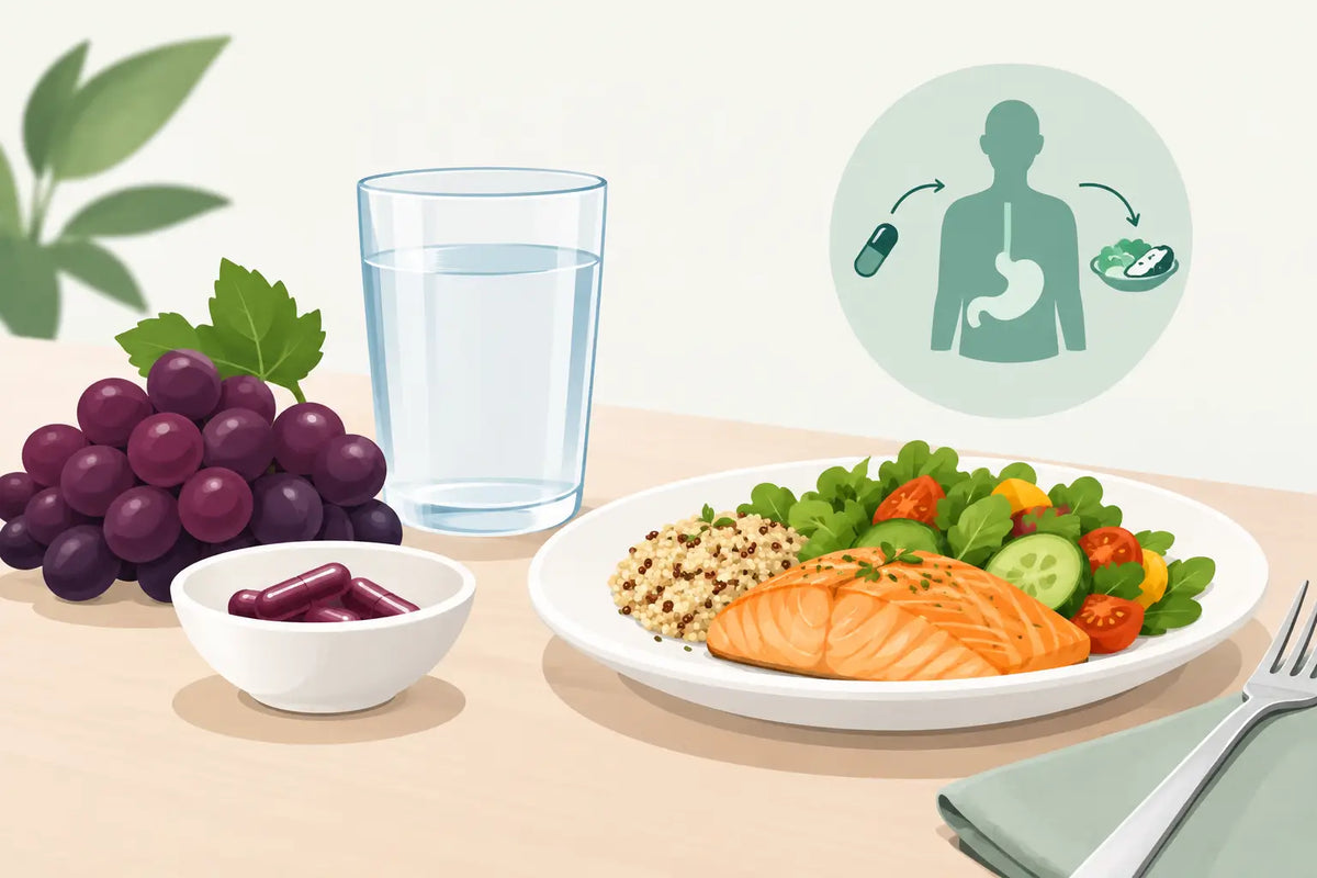 Resveratrol mit Mahlzeit einnehmen - sinnvoll?